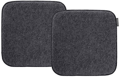 MAGMA AVARO Stuhlkissen/Sitzkissen für Indoor und Outdoor, Öko-Tex Siegel, waschbar bis 30°C, 1 Stück, 35x35cm, Anthrazit