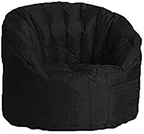 Dmora Runder Polstersessel, Farbe schwarz, Maße 80 x 80 x 80 cm