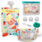 Quetschies Zum Selbstbefüllen 150ml, Set Von 10 Wiederverwendbare Quetschbeutel für Baby/Kinder für Mahlzeiten Kompott/Püree, nachfüllbar und waschbar BPA-frei + 1 Wiederverwendbare Snack-Beutel XL