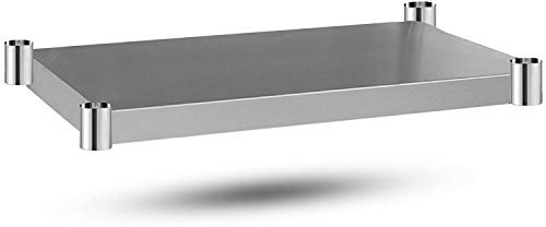 DuraSteel Arbeitstisch Unterregal, Legierter Stahl, Silber, 76 x 61 cm (30 x 24 Zoll)