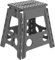 Acan Tradineur - Taburete Plegable Multiusos - PVC - Escalera Antideslizante Infantil - Altillo para Cocina o Baño - Reposapiés para Niños - Máx. 150 kg (Gris - 39 x 22 x 29 cm)