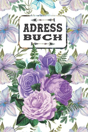 Telefonregister Din A5: Kontaktbuch Telefonbücher Adressbuch mit Geburtstagskalender - Telefonregister Anwesenheitsbuch Blumen Telefonbuch für Mädchen & Senioren | Große Schrift