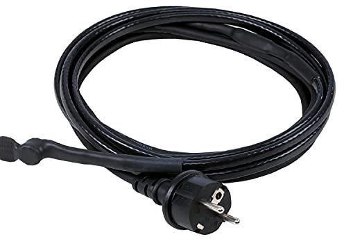 as - Schwabe 4 m Frostschutz-Heizkabel - EIS-Stop-Heizkabel mit Thermostat - Heizleitung mit Schutzkontaktstecker - 15 W/m Wärmekabel gegen Frost - selbstregulierendes Eisfrei Heizkabel - IP44, 67014