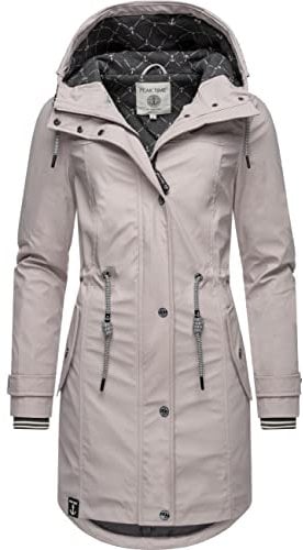 Peak Time Damen Regenjacke Regenmantel Jacke wasserdicht mit Kapuze L60042 Kitt22 Gr. S