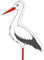 Storch zur Geburt Baby I 105 cm Geburtsstorch I wetterfest für draußen I Inkl. Stab aus Holz I Geburtsgeschenk Klapperstorch für Junge & Mädchen I Deko Willkommen zuhause