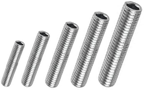 Gewindestift/Madenschraube mit Kegelkuppe - flach Stahl verzinkt DIN913 (50, M6 x 40mm)