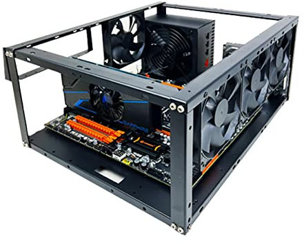 JINGLING Computer Motherboard Case Rack, Aluminium Frame Chassis Cooling Rack Stand - Computer Case Water Cooling Rack Accessories Tools