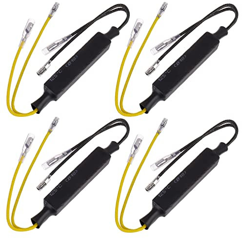EPLZON 12V 21W Motorrad Lastwiderstand Taschenlampe Blinker Decoder Motorrad Blinkeranzeige Widerstand Adapter Flash Fix Fehler 12V für Motorrad (Packung mit 4 Stück)