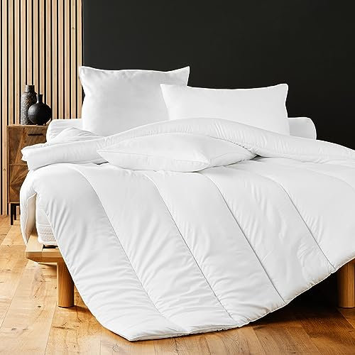 3tlg. Premium Bettenset 2 Personen Bettdecke 260x240cm 2x Kopfkissen 60x60cm Kissen Allergiker Steppbett Mikrofaser Ganzjahresdecke Decke Übergröße 4 Jahreszeiten Steppdecke super weich Schlafdecke