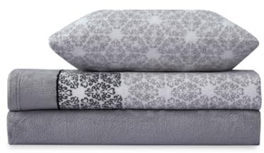Paula Home Juego Sábanas Coralina 3 Piezas Invierno, Polar Franela Térmica 240Gr/M² Incluye Bajera Ajustable +30cm, Encimera y Funda Almohada. (Gris 150x190/200+30cm para Cama de 150)