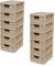Khanary 2 Pack 6 Tier Small Mini Drawer Tower Storage Unit Plastic Organizer Desktop Stationary Art Supplies Any Room Bathroom Bedroom Home Office Study Kitchen Living Room 26Dx19Wx60H