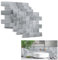 UISEBRT Fliesenaufkleber Küche Fliesen Nivelliersystem 10 Stück PVC Wandfliesen Folien Aufkleber Selbstklebend Fliesenfolie 34 x 29 cm, für Badezimmer Waschtisch Kamin-Dekor (Typ E)