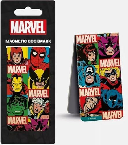 Pyramid Marvel Comics Retro-Gitter-Magnet-Lesezeichen, Mehrfarbig, Metall, 1 Stück