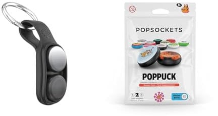 PopSockets: PopPuck - Trick Magnet and Fidget Toy with Two Magnetic Pucks Included - Black Flip & Booster Pack - Series Two