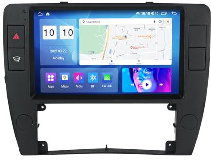 HCDZF M95s,Android 12 Radio de Coche para Volkswagen Passat B5 2000-2005 con Pantalla Táctil GPS Soporte Control del Volante FM WiFi Bluetooth Carplay Pantalla Dividida +Cámara Trasera