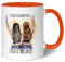 GRAVURZEILE Bedruckte Tasse mit Konfiguration - Beste Freundin - Umfangreich anpassbares Motiv zum selbst gestalten - Persönliches Geschenk für Freundinnen - Farbe: Orange