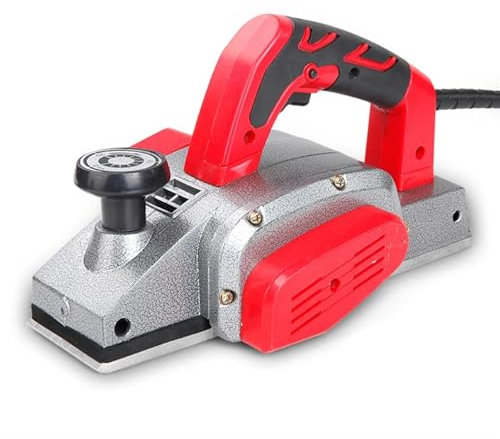 KONGMM Portable Wood Planer, 1100W Electric Planer Household Portable Multifunctional Woodworking Planer Planing Machine Handheld Wood Cutting Tool for Furniture Repair and DIY Wood Crafts