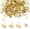 Lot de 80 pinces pliantes en métal - 19 mm - Pinces polyvalentes - Stables et réutilisables - Pour bureau, école, documents - Doré