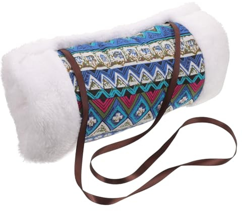 HOOTNEE Weißer Handwärmerbeutel aus Stoff für Damen Eleganter Wintermuff mit Warmem Komfortablem Touch für Kalte Wetter im Freien