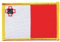 Flaggenfritze Flaggen Aufnäher Malta Fahne Patch + gratis Aufkleber