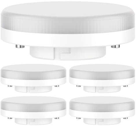 ledscom.de 5 pezzi lampadina GX53 LED, bianco (4000 K), 4 W, 420lm, 96°, opaco