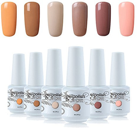 Vishine 6Pcs Soak Off LED UV Gel Nail Polish Varnish Nail Art Starter Kit Beauty Manicure Collection Set C008