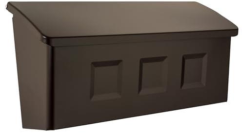 Architectural Mailboxes Wayland™ Vertical Wall-Mounted Mailbox for Outside, Rust-Resistant Galvanized Steel Metal Small Mail Box, Rubbed Bronze