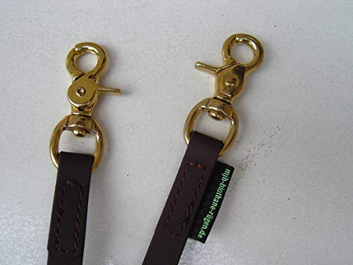 Angel for Pets MJH Beta BioThane Zügel 16mm breit schwarz vernäht Messing (2,30m)