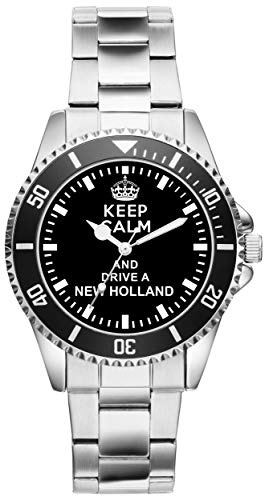 KIESENBERG Geschenk für New Holland Traktor Trecker Fans Fahrer Uhr 1607