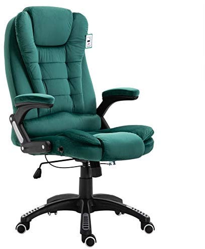 Cherry Tree Furniture Executive Recline Extra Padded Office Chair (Green Velvet)