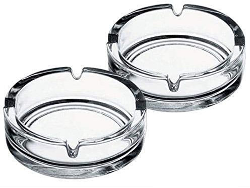 SWEET HOME Cenicero de Vidrio Transparente Pack de 2 Piezas cod.HT00336ZZ cm diam.10,7 by Varotto & Co.