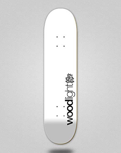 Monopatín Skate Skateboard Deck Tabla Wood light Basic White (8.0)