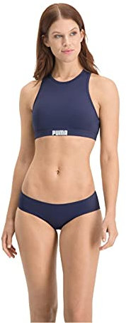 PUMA Damen Puma Swim Women's Hipster Bikini Bottoms, Navy, M EU