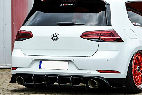 Performance Heckstoßstangen-Diffusor-Addon mit Rippen/Lamellen Für Golf 7 GTI TCR 2019+