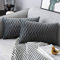 Yamonic Kissenbezüge Set Samt Soft Solid Dekorative Kissen Fall für Sofa Schlafzimmer 30cmx50cm 2er Pack für Couch Bett Sofa Stuhl Schlafzimmer Wohnzimmer, Grau