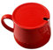 Cabilock 400Ml Rote Keramikbecher Weihnachten Kaffee Tee Tasse 3D Rentier Elch in Tasse Wasser Saft Trinken Becher Weihnachten Stil Teetasse mit Deckel