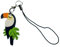 Miniblings Tukan Holz Handyanhänger Vogel Urwald Hornvogel Regenwald Spechtvögel Papagei Tier Exotisch - Handmade Modeschmuck I Anhänger Handyschmuck Schlüsselanhänger