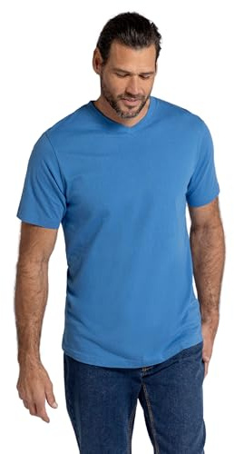 JP 1880 Herren große Größen Übergrößen Menswear L-8XL T-Shirt, Basic, V-Ausschnitt ägäisblau XL 702415730-XL