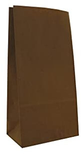 Blockbodenbeutel aus Papier braun - 12,5 + 7,5 x 25 cm - verschiedene Mengen (20 Stück)