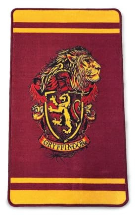 Groovy Uk Harry Potter Gryffindor Lion Burgundy and Gold Indoor Mat, 130 cm Length x 75 cm Width