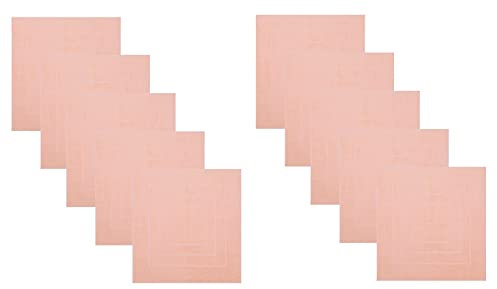 Betz 10 Stück Badvorleger Palermo 100% Baumwolle Badematte Badteppich Duschvorlage Größe 60x60 cm Qualität 680g/m² Farbe Apricot