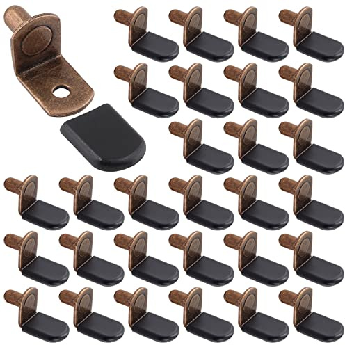 Biaungdo Shelf Support Pegs, Antique Bronze, 30 Pcs, 1/4 Inch