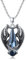 Drachen Halskette 925 Sterling Silber Geflügelt Drachen Anhänger mit blau Kristall Tier Kette Gotik Doppelte Drachen schmuck Geschenke für Damen Herren