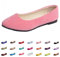 Hwalleum Ballerines plates simples et décontractées pour femme - Couleur unie - Pour le travail - Pour le bureau - Confortables - Bout pointu, rose, 39 EU