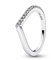 PANDORA Timeless Wishbone Halb Funkelnder Ring aus Sterling-Silber mit Cubic Zirkonia, Gr. 50, 192394C01-50