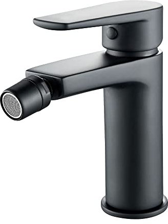 EM Rubinetto Miscelatore Monocomando Nero Opaco Serie Zarny Elegante e Moderno Per Bagni Lavabo Bidet Doccia (Miscelatore Bidet)