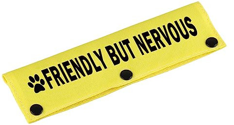 Manchon Amusant pour Laisse de Chien mais nerveux - Cadeau d'anniversaire pour Animal Domestique (Manchon Amical mais nerveux)