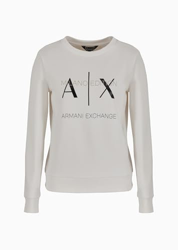 A|X Armani Exchange Women's Milano Edition Crewneck Pullover Sweatshirt, Journal, M