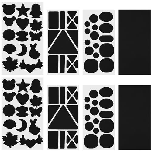 Abeillo 8 Blatt Daunenjacke Patches Stück Schwarzer Nylon Reparaturflicken, Selbstklebend Reparatur Flicken Kit für Jacken, Zelte, Oberbekleidung, Schlafsack