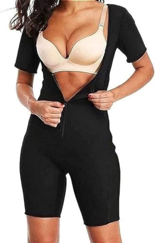 DTREEL Sauna Suit for Women Sweat - Neoprene Slimming Jacket Zipper Long Sleeve Hot Suits Waist Trainer Top Body Shaper (Color : A, Size : L)